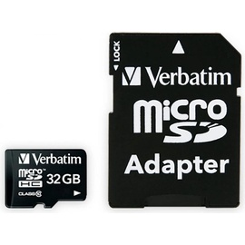 Verbatim microSDHC 32GB Class 10 + SD-Adapter