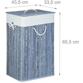 Relaxdays Wäschekorb grau