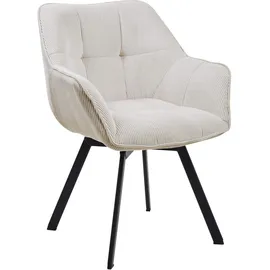 CLP Esszimmerstuhl Jordi Cord creme