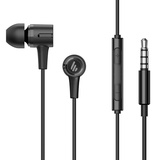 Edifier P205 In-Ear-Kopfhörer mit Mikrofon und Inline-Steuerung, Stereo-3,5-mm-Ohrstöpsel mit Kabel, für Anruf/Musik/Spiel/Sport, Schwarz