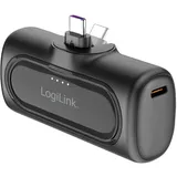 Logilink PA0349 - Powerbank 5000 mAh und 6-Fach Schutz, 2X USB-C, Schnelladefunktion, Farbe: Schwarz