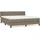 vidaXL Boxspringbett mit Matratze Taupe 180x200 cm Stoff