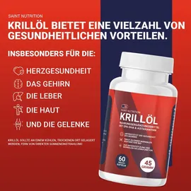 Saint Nutrition Krillöl Omega 3 Astaxanthin Kapseln