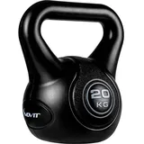 MOVIT Kettlebell Kettlebell STYLISH, Kugelhantel, Schwunghantel, (Hantel), bodenschonender Kunststoffummantelung, Kugelgewicht, 2 kg bis 20 kg schwarz 20 kg