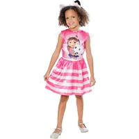 Rubies Gabbys Dollhouse Klassisches Kostüm für Mädchen, digital bedrucktes Kleid und Stirnband, offizielles Gabby Dollhouse für Geburtstag, Party, Karneval und Halloween