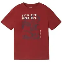 Tom Tailor GmbH (sap) printed t-shirt, burgundy dark red,