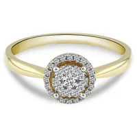 Adam & Eve Verlobungsring mit 33 Brillanten 0.21ct. 585/- Gold oder Weißgold (Diamantring AE30, mit Ringbox), inklusive Echtheitszertifikat - Gravur möglich goldfarben 56
