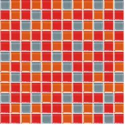 Premium Mosaic Glasmosaik mehrfarbig 30x30 cm glanz MOS25MIX3