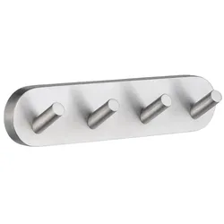 Smedbo Home Viererhakenleiste##Chrom gebürstet HS359