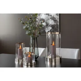 Fink Windlicht EMPIRE Eisen/Glas Silber