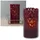 Star Trading Clary LED Wachs Stumpenkerze 15 cm rot
