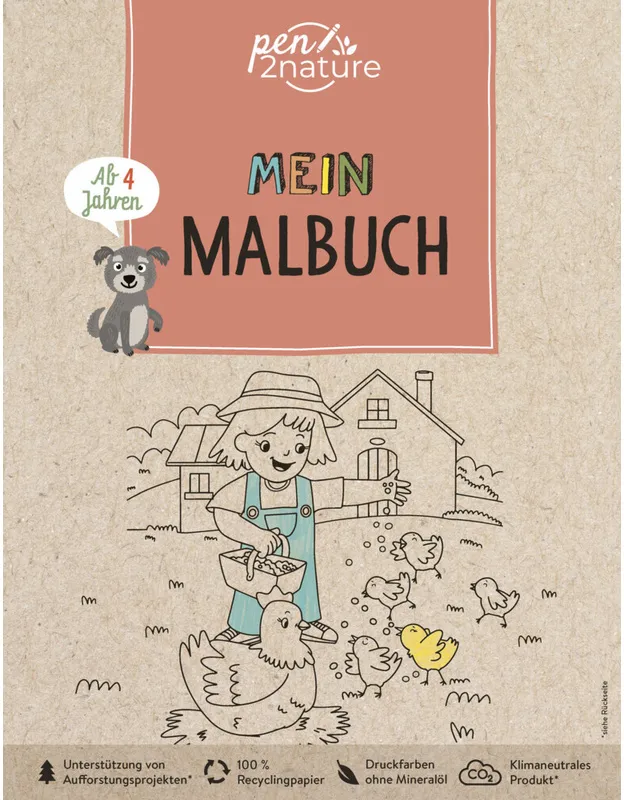 Mein Malbuch Bauernhof. Umweltfreundliches Malen Für Kinder Ab 4 Jahren - pen2nature, Kartoniert (TB)