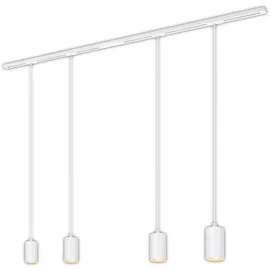 Briloner - Rail Komplettset, 4x Gu10 Pendel, Einspeisung, Weiß