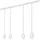 Briloner - Rail Komplettset, 4x Gu10 Pendel, Einspeisung, Weiß