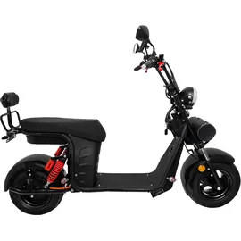 Rolektro Rolektro, E-Chopper 45, schwarz 45 km/h, 2 x 60V-25,6Ah Lithium-Akku, 3000 Watt", - Schwarz