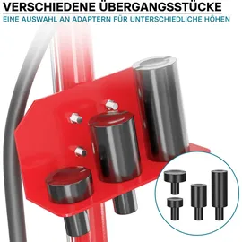Wiltec Rangierwagenheber Metall 245-535 mm rot fahrbar
