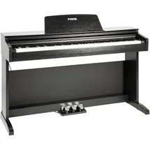 Fame DP-2000 E-Piano mit Hammermechanik, anschlagdynamischen 88 Tasten, voller Klavierklang, 16 Orchesterklangfarben, 128-fache Polyphonie, wertiges Gehäuse mit Deckel, Digital Piano in schwarz