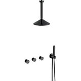 Vitra Liquid Fertigmontageset A4277739 UP-Duschsystem, mit Kopfbrause, schwarz hochglanz