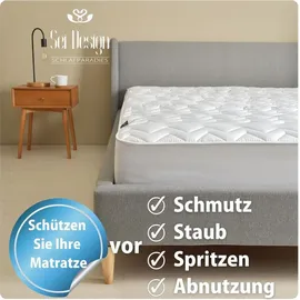 sei Design Luxus Matrazenschoner – Hygienische Komfortauflage mit Polsterung 160x200 mit 4 Gummibände