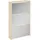 vidaXL Schuhschrank 63 x 102,5 x 17 cm mit 3 Fächern Spiegel Eiche-Optik / braun