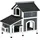 PawHut Katzenhaus 96 x 65 x 85,5 cm grau