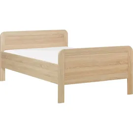 Homestyle4u Komfortbett 120x200 mit Lattenrost Bett Senioren Seniorenbett Massiv extra hoch 3119 - Naturbelassen