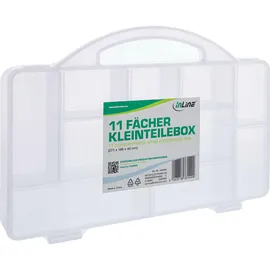 InLine InLine® Kleinteilebox, 11 Fächer, Abmessungen: 271x186x40mm, transparent