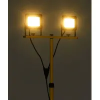 VidaXL LED-Fluter mit Stativ 2x50 W Warmweiß - Schwarz