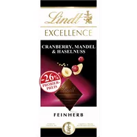 Lindt Schokolade EXCELLENCE Cranberry, Mandel & Haselnuss, Promotion | 100 g Tafel | Feinherbe Schokolade mit Cranberry-, Mandel- und Haselnussstückchen | Schokoladentafel