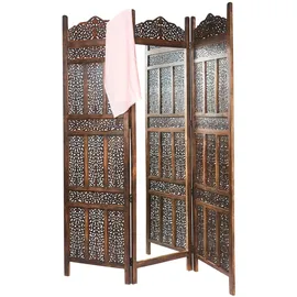 Marrakesch Orient & Mediterran Interior Holz Spiegel Paravent Raumtrenner Orientalisch Elroi