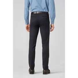 Meyer Anzughose "Bonn", Herren, Gr. 28, Normalgrößen, blau, 53% Polyester, 45% Wolle, 2% Elasthan, unifarben, slim fit lang, Hosen Anzughose, mit 4-Way-Stretch