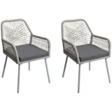 Proregal Gartenstuhl 81 x 54 x 62 cm grau 2 St.