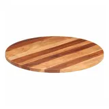 vidaXL Tischplatte Massivholz Akazie Rund 25-27 mm 80 cm
