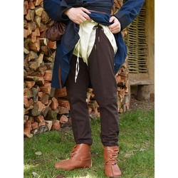 Battle Merchant Wikinger-Kostüm Mittelalter-Beinlinge mit Nestelbändern aus Baumwolle, braun braun 48 – M