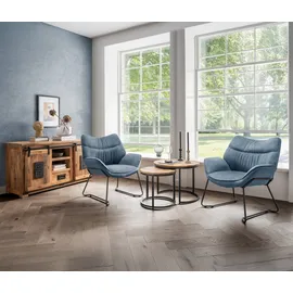 Mr. Deko Loungesessel Aliano Polyester 72 x 76 x 67 cm Blau
