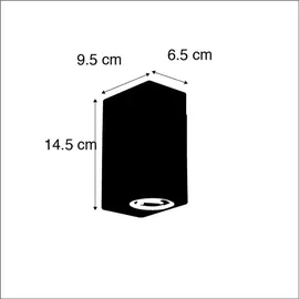 QAZQA 2er Set Moderne Wandleuchten Stahl IP44 Baleno II