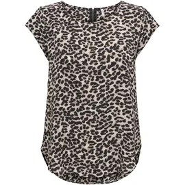 Only Shirtbluse ONLVIC S/S AOP TOP NOOS PTM Beige 38