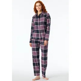 SCHIESSER Pyjama kariert Blau 44