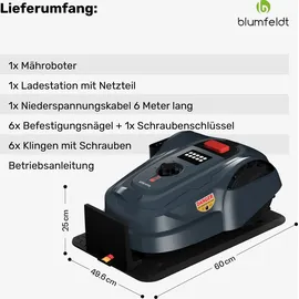 Blumfeldt GrassConnect Mähroboter App-gesteuert