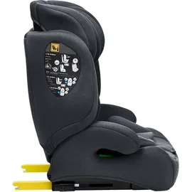 KIKKABOO Kindersitz I-Bronn i-Size (76-150cm) Isofix, Top Tether, Kissen, Gurt grau
