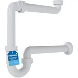 OEM kör4u Raumsparsiphon mit Geruchsverschluss, 1 1/4' x 32mm für Waschtisch
