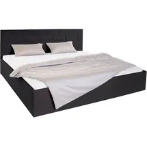 Westfalia Schlafkomfort Polsterbett 200 x 200 cm Schwarz