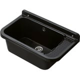 Aqbau® Ausgussbecken 60x34x21cm Schwarz Waschbecken Waschtrog Spülbecken