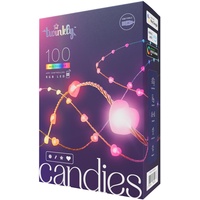 Twinkly Candies LED-Lichterkette, RGB, appgesteuert, Herzform, 100 LEDs