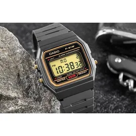 Casio F-91WG-9QDF + Box Herrenwache - Gold/Schwarz