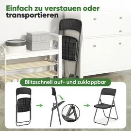 Sekey Campingstuhl 4er Set Schwarz