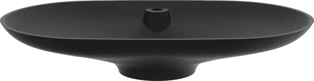 Glassdesign ALA 80 Schalenbecken VetroFreddo - schwarz matt