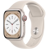 Apple Watch Series 8 GPS + Cellular 41 mm Aluminiumgehäuse polarstern Sportarmband polarstern