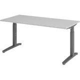 bümö Schreibtisch 160 x 80 cm Grau / Schwarz
