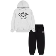 Converse Kids Retro Remix Ft Po Jogger Set - Birch Heather / Black - 13-15 Jahre